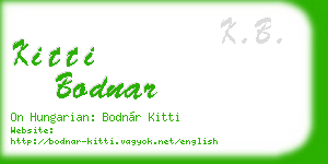 kitti bodnar business card
