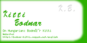 kitti bodnar business card